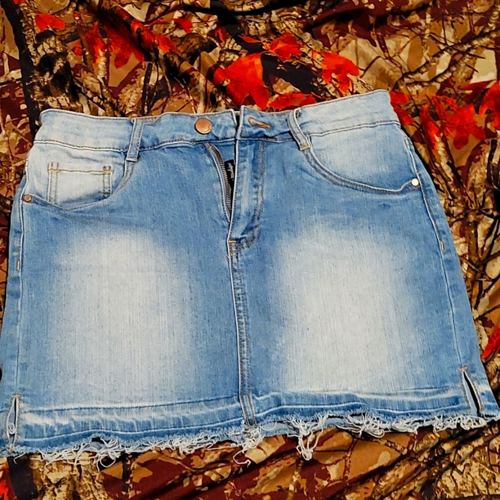 Dollhouse mini jean skirt